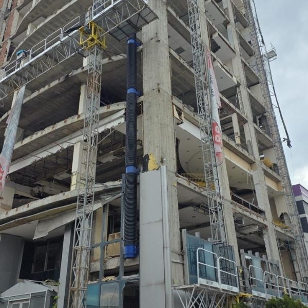 moloz şutu ankara, moloz kulesi ankara, inşaat moloz şutu sistemi, moloz şutu imalatı ankara